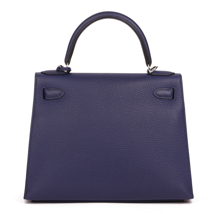 Top quality Hermes Blue Encre, Blue Zellige, Black, Vert Cypress, Clemence, Epsom & Sombrero Leather Kellygraphie Lettre E Kelly 28cm Sellier Shoulder Bag
