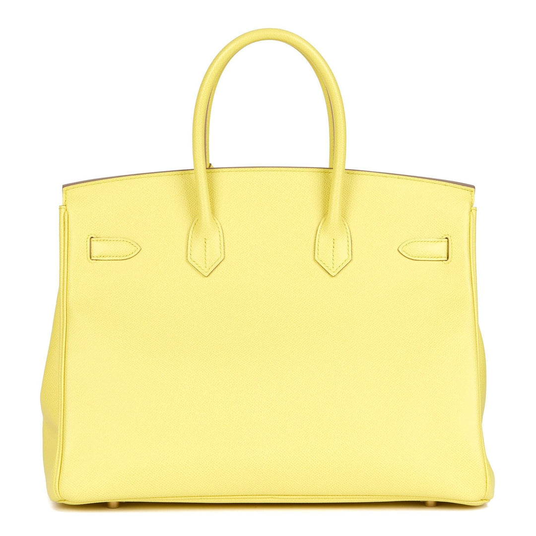 Top quality Hermes Soufre Epsom Leather Birkin 35cm Tote