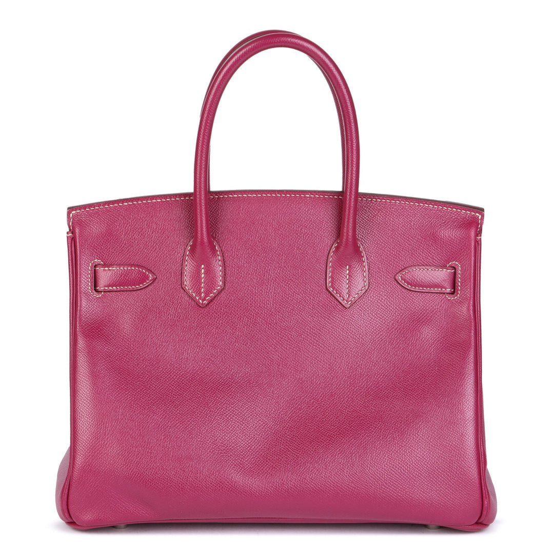Top quality Hermes Tosca & Rose Tyrien Epsom Leather Candy Collection Birkin 30cm Retourne Tote