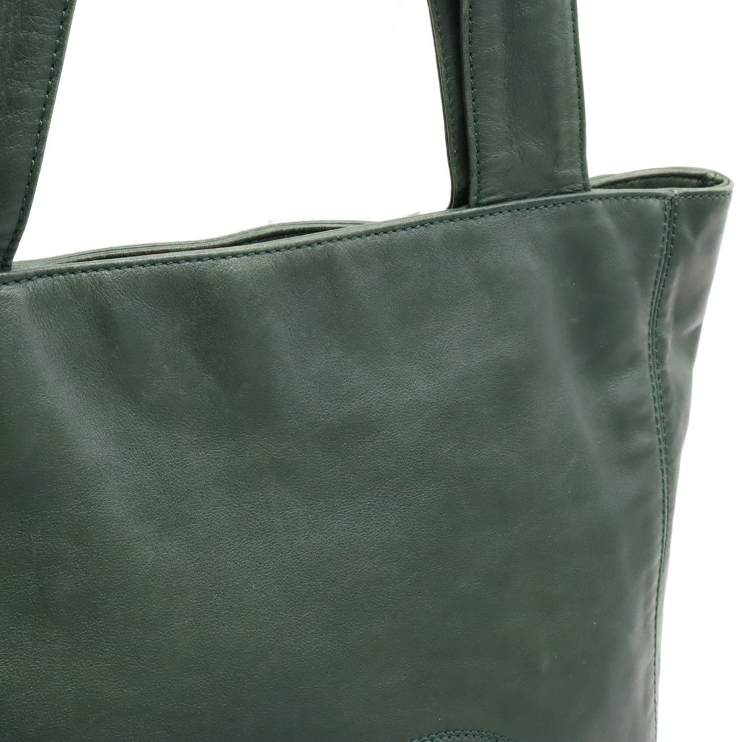 Top Quality Chanel Top Quality Chanel COCOMARK TASELL FRINGE Tote BAG Semi-sder leather dark green