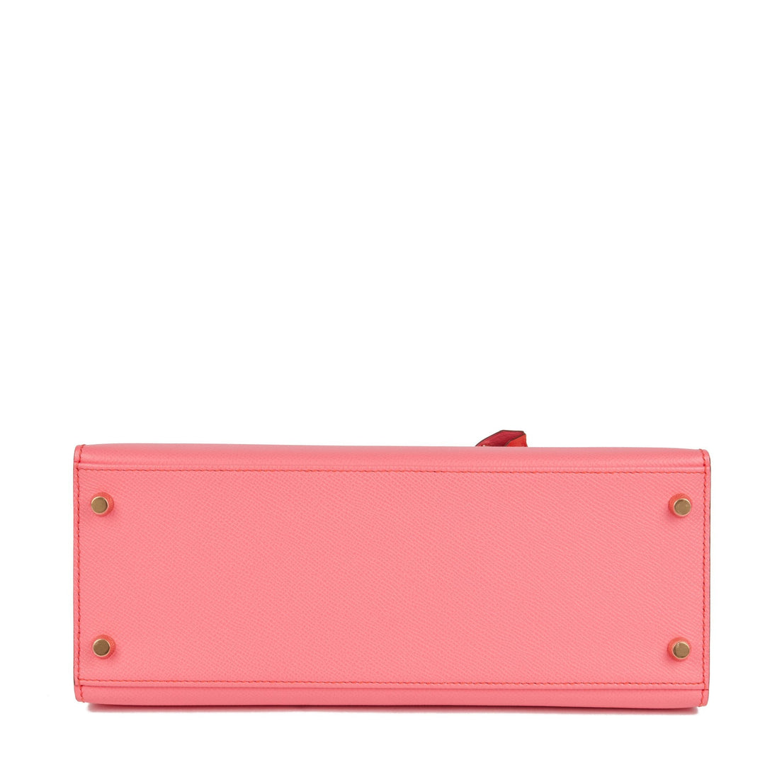Top quality Hermes Rose Azalea & Rose Jaipur Epsom Leather HSS Special Order Kelly 28cm Sellier Shoulder Bag