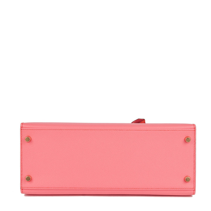 Top quality Hermes Rose Azalea & Rose Jaipur Epsom Leather HSS Special Order Kelly 28cm Sellier Shoulder Bag