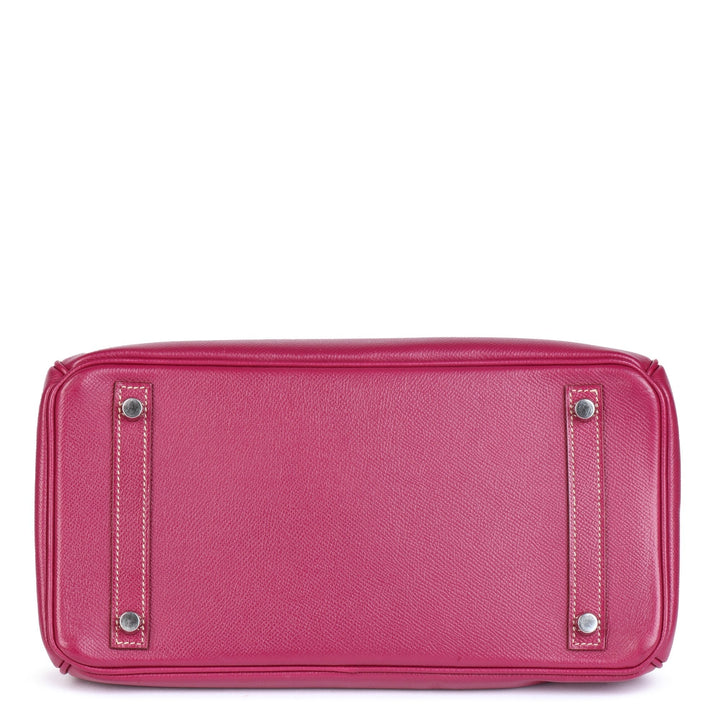 Top quality Hermes Tosca & Rose Tyrien Epsom Leather Candy Collection Birkin 30cm Retourne Tote