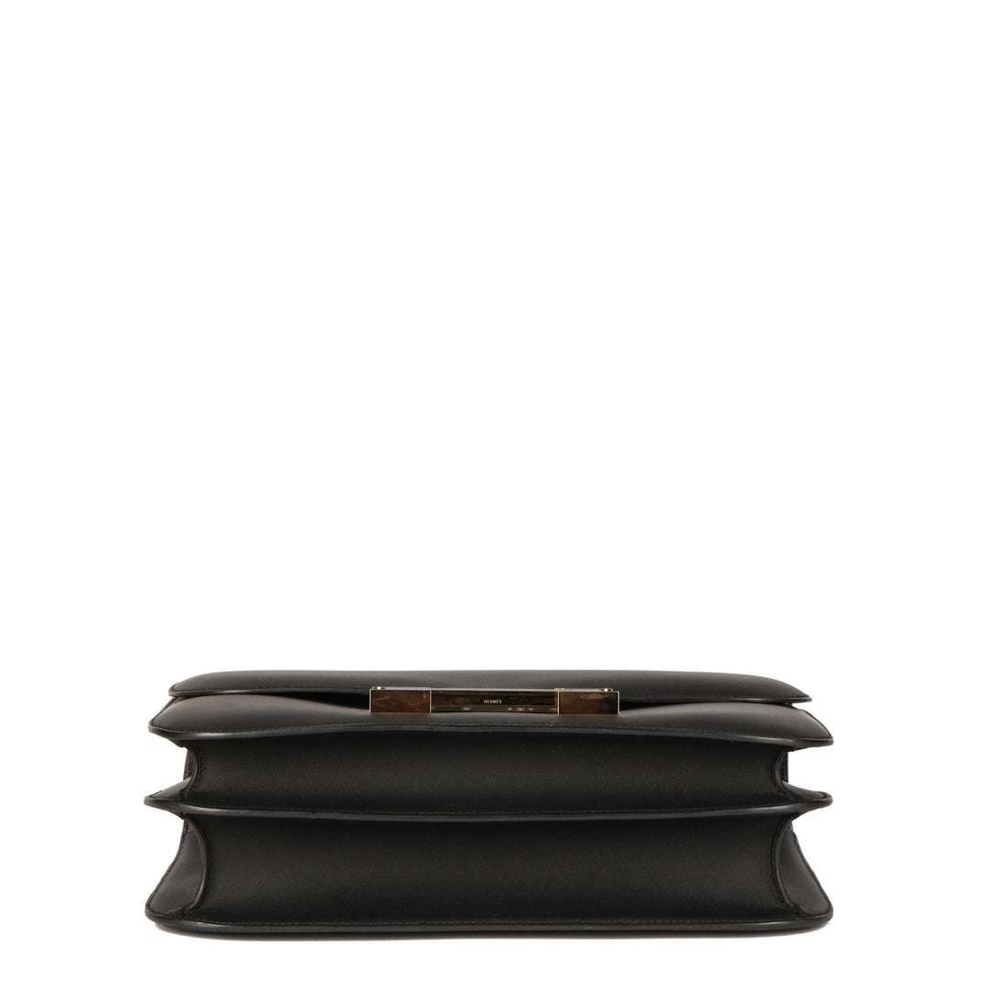 Top quality Hermes Black Sombrero Leather Constance Cartable Shoulder Bag