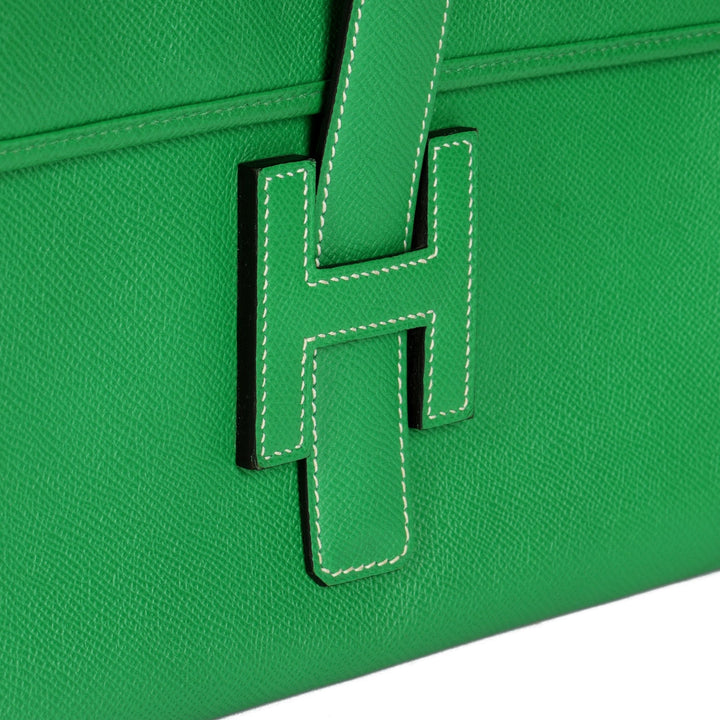 Premium Handmade Hermes Cactus Epsom Leather Jige 29 Clutch