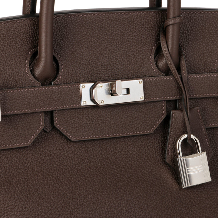 Top quality Hermes Ebene Embroidered Togo Leather Western Birkin 40cm HAC Tote