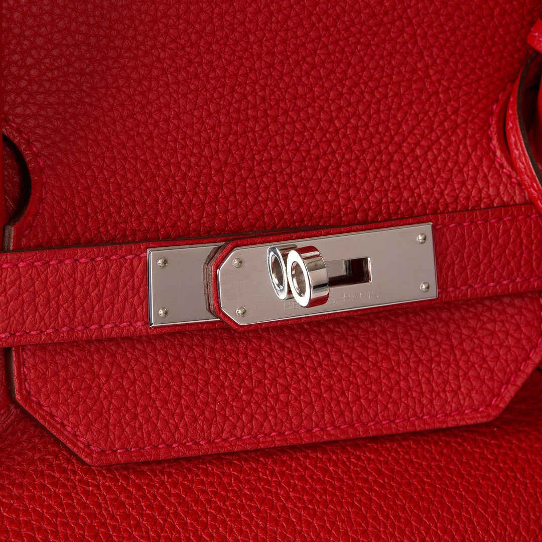 Top quality Hermes Rouge Tomate Togo Leather Birkin 40cm Tote