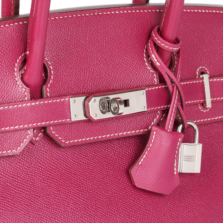 Top quality Hermes Tosca & Rose Tyrien Epsom Leather Candy Collection Birkin 30cm Retourne Tote