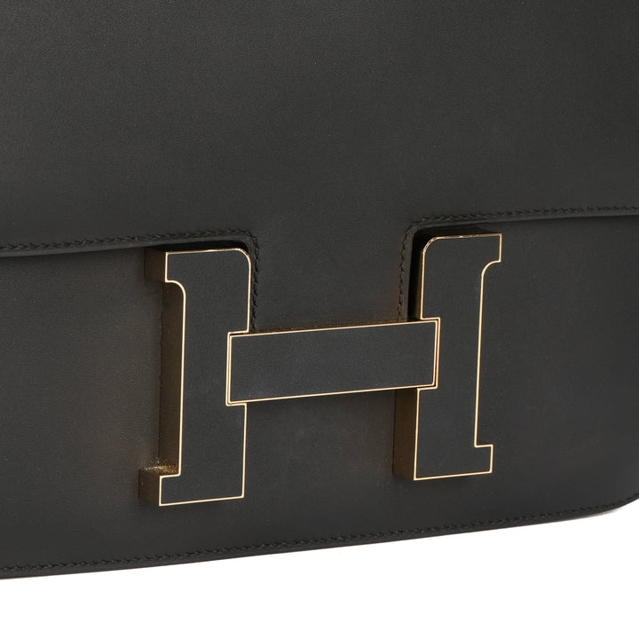 Top quality Hermes Black Sombrero Leather Constance Cartable Shoulder Bag