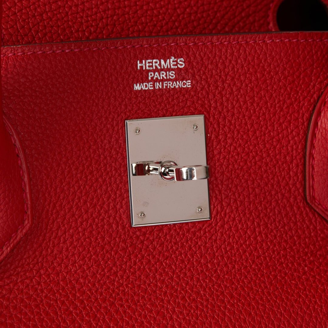 Top quality Hermes Rouge Tomate Togo Leather Birkin 40cm Tote