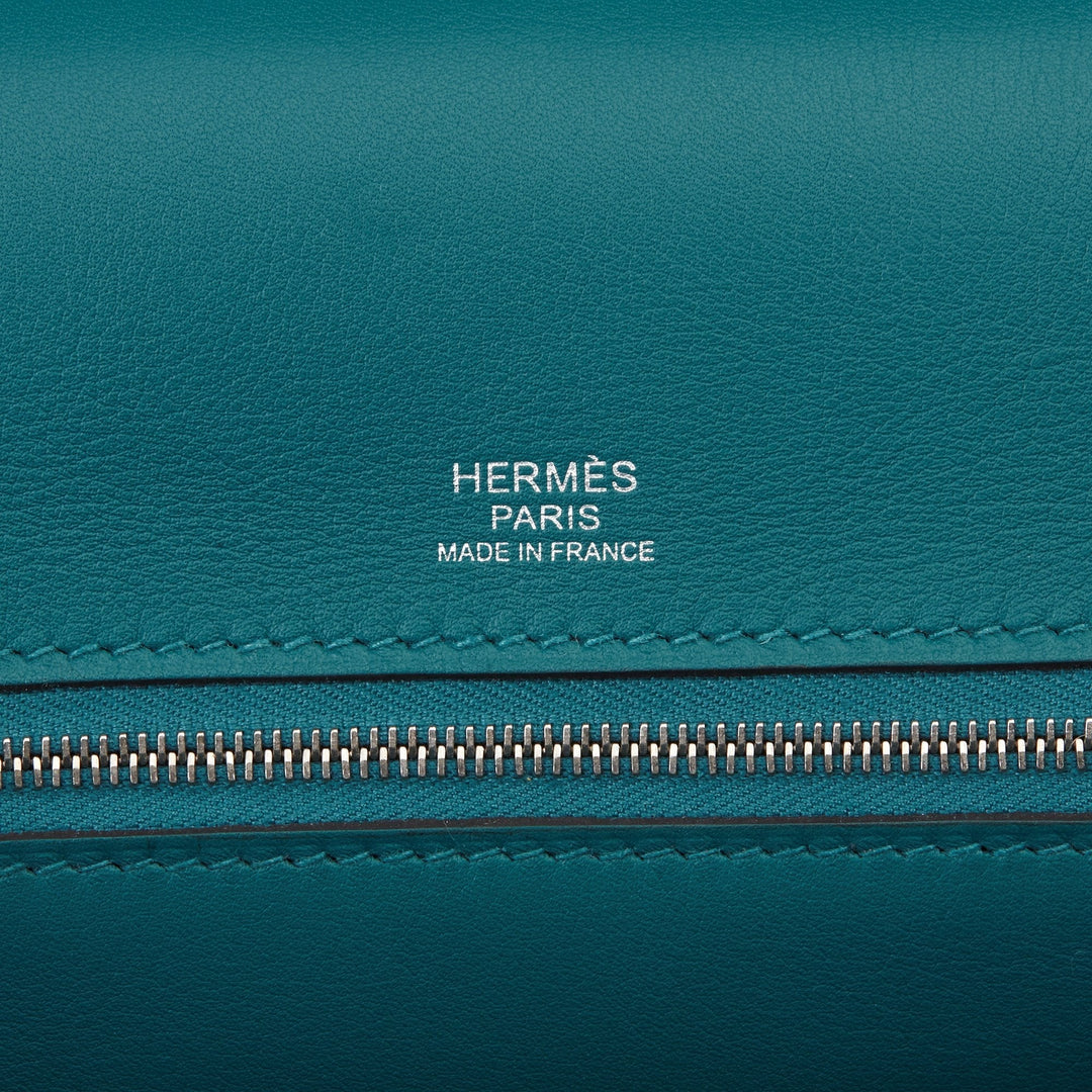 Top quality Hermes Vert Bosphore Togo & Swift Leather Leather 24/24 29cm Shoulder Bag
