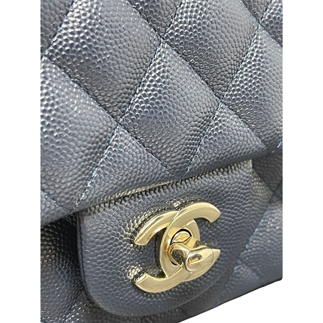 Top Quality Chanel Top Quality Chanel Caviar Quilted Mini Rectangular New - Dark Blue