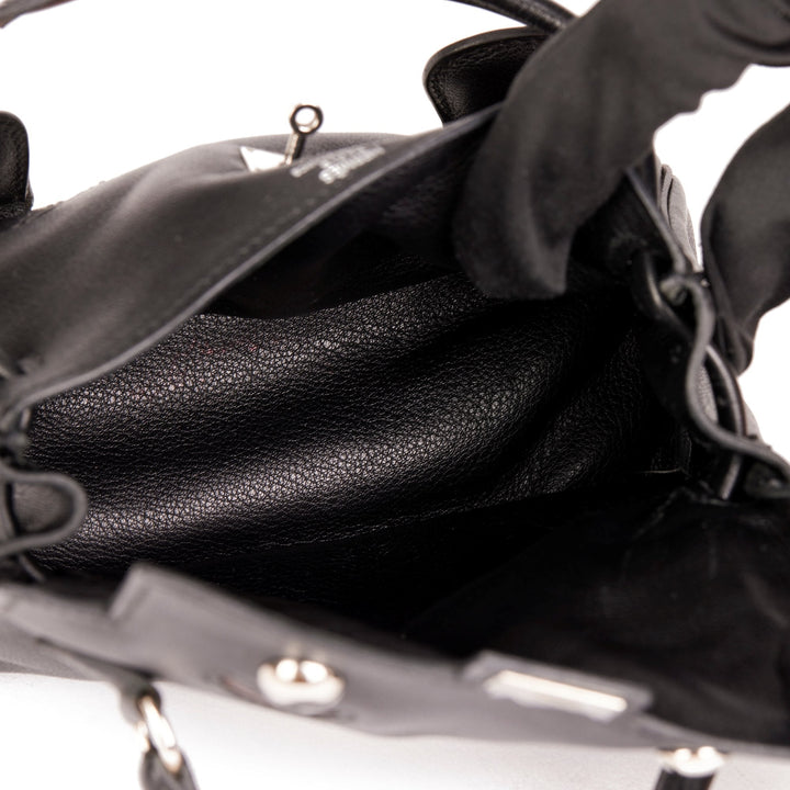 Top quality Hermes Black & Chocolate Gulliver Leather Vintage Kelly Quelle Idole Doll Top Handle Bag