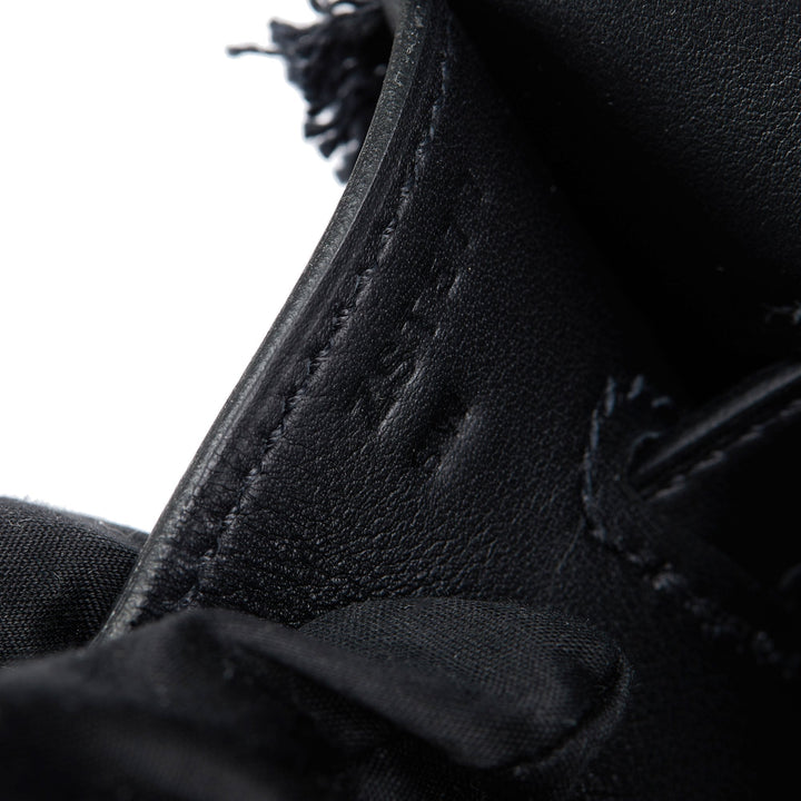Premium Handmade Hermes Black Swift Leather & Canvas Fray Birkin 35cm Tote