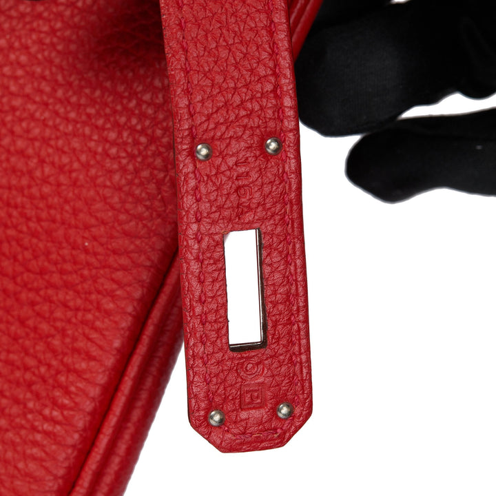 Top quality Hermes Rouge Tomate Togo Leather Birkin 40cm Tote
