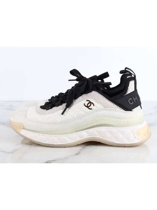 Mixed fiber quilting sneakers 36 5 Chanel