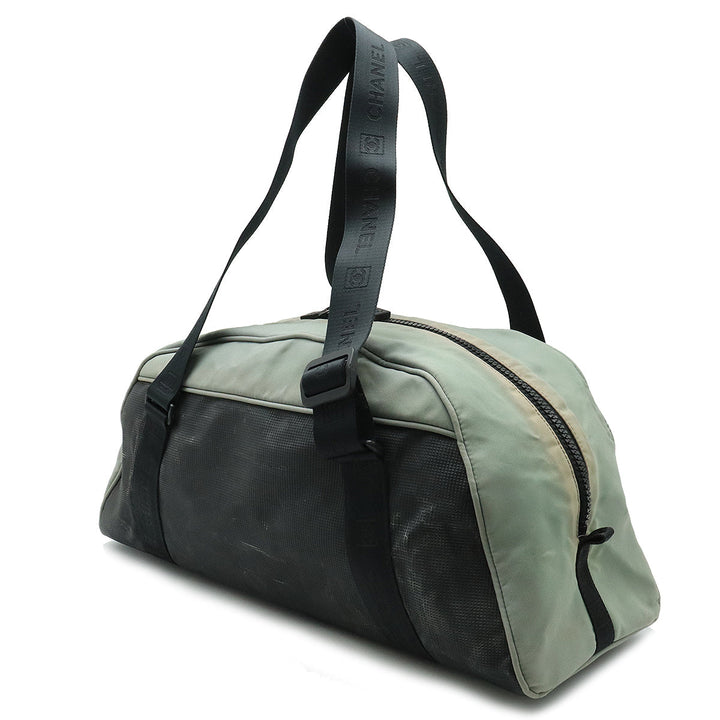 Top Quality Chanel Top Quality Chanel Sports Line Boston Bag Shoulder Bag Cocomark Nylon Canvas Karki Black A19976