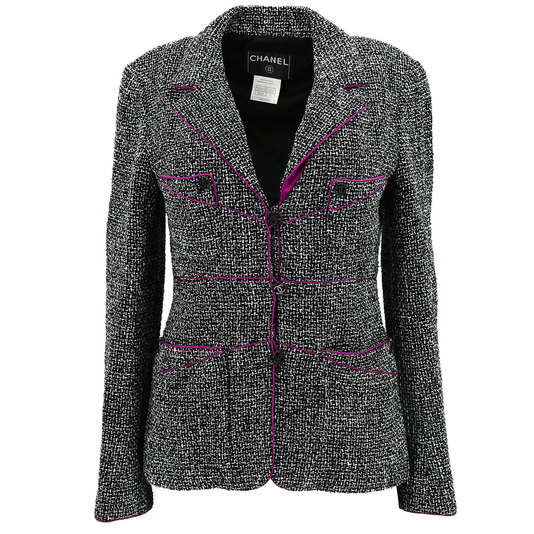 Top Quality Chanel Single Breasted Jacket Purple