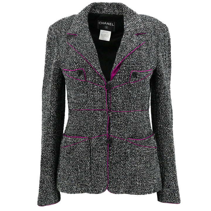Top Quality Chanel Single Breasted Jacket Purple