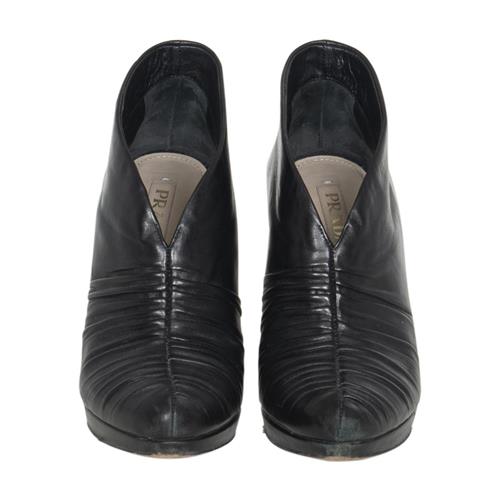 Prada Ruched Leather Booties