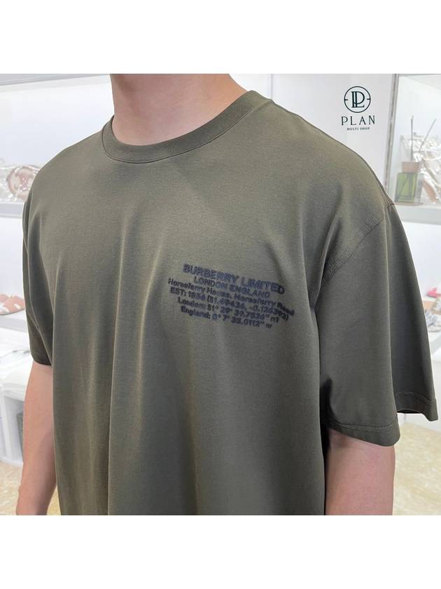 Burberry Lettering Logo Short Sleeve T-Shirt Green