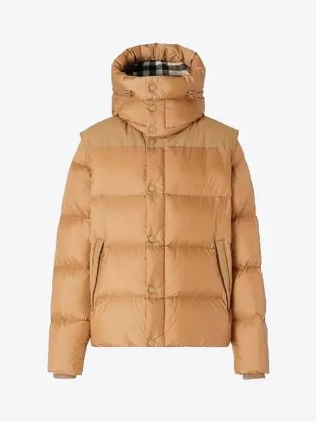 Burberry Detachable Sleeve Hooded Padding Beige