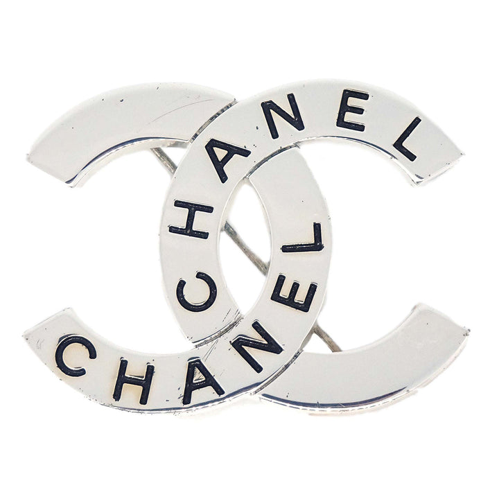 Top Quality Chanel CC Brooch Pin Silver 98P