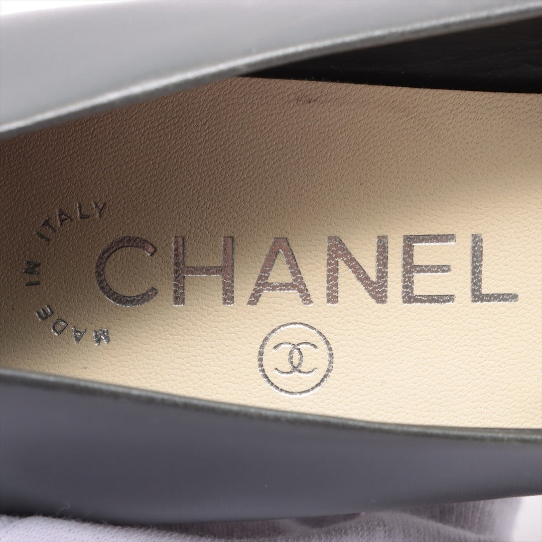 Top Quality Chanel Coco Leather Pump 38C  Black X Grey G30389