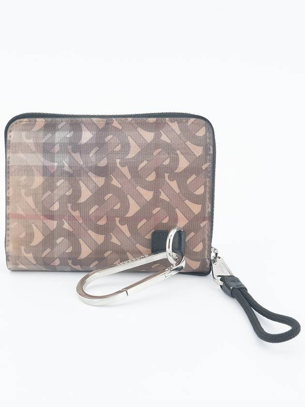 Burberry TB Logo Half Wallet Brown