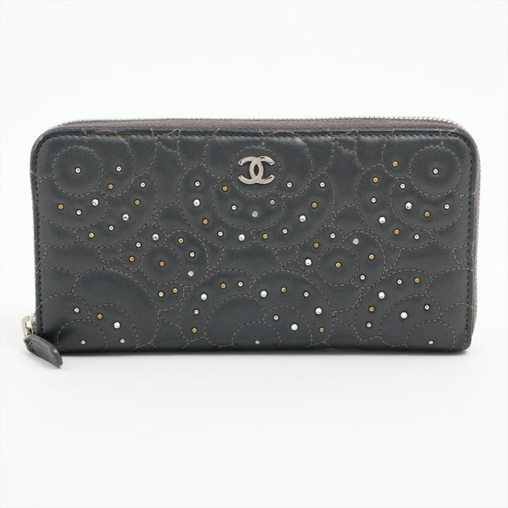 Top Quality Chanel Camelia  Round  Wallet Stands Gr Silver Gold