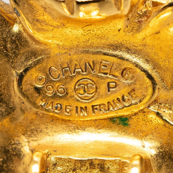 Top Quality Chanel Vintage Coco Flower Motif Earrings G   CHANEL