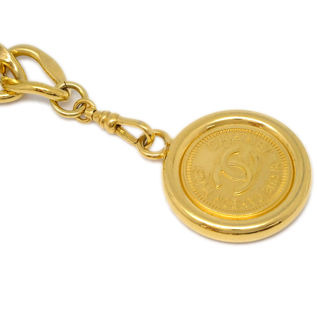 Top Quality Chanel Medallion Chain Belt Gold 94P Small New