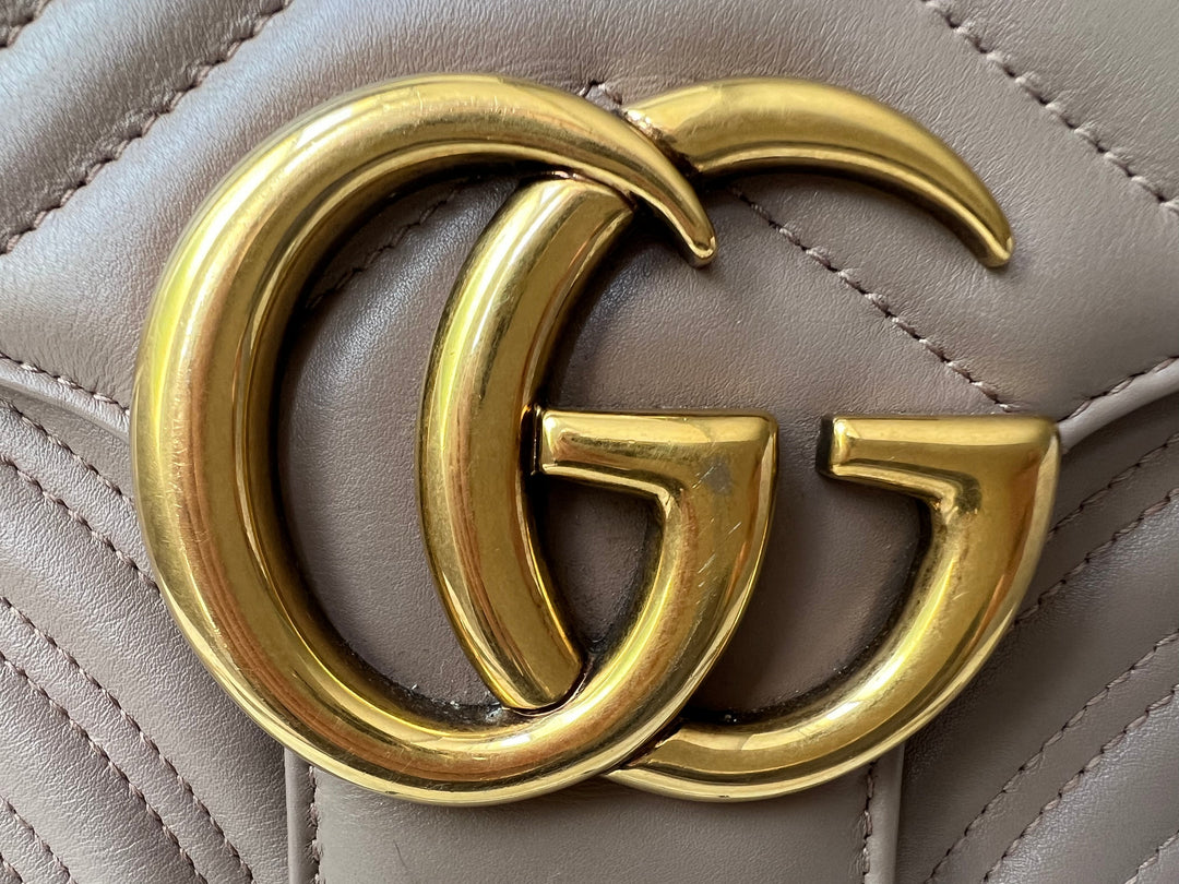 Gucci GG Dusty Pink Marmont Medium Shoulder Bag (RRP £2,070)