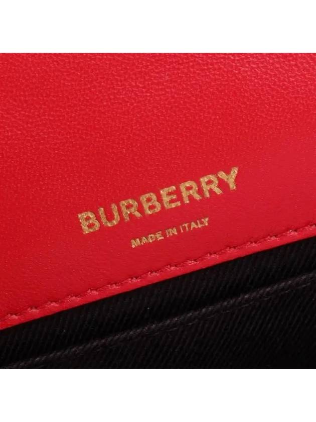 Burberry Lola Monogram Quilted Leather Mini Shoulder Bag Red