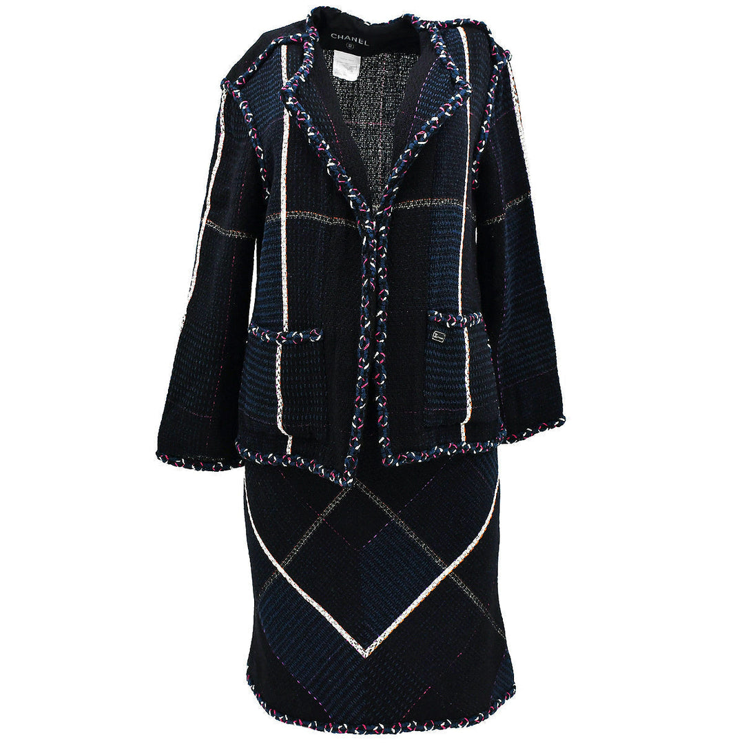 Top Quality Chanel Cruise 2007 tweed open-front jacket skirt suit #36 #40