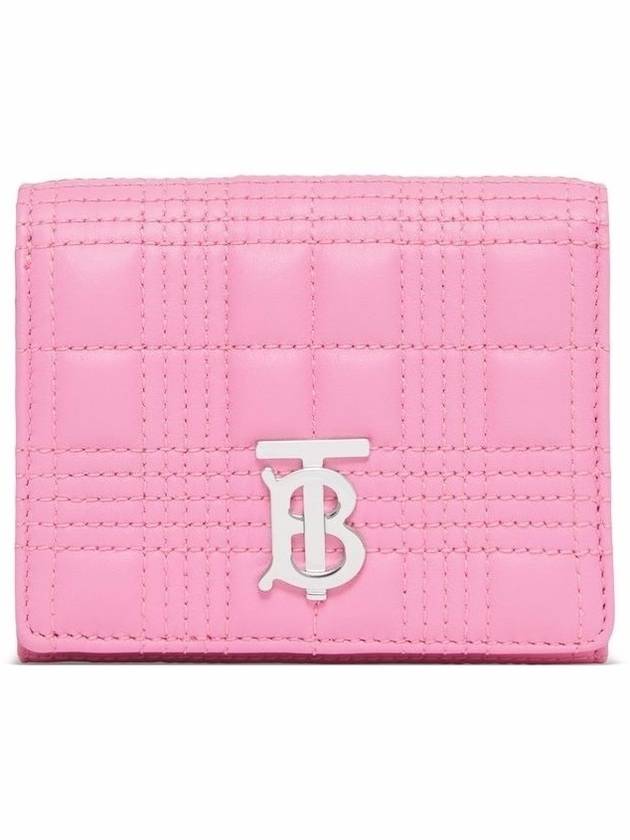 Burberry Lola Quilted Small Half Wallet Pink