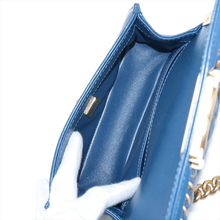 Top Quality Chanel Boy Top Quality Chanel 20 Small Chain Leather Shoulder Bag Blue G  A67085
