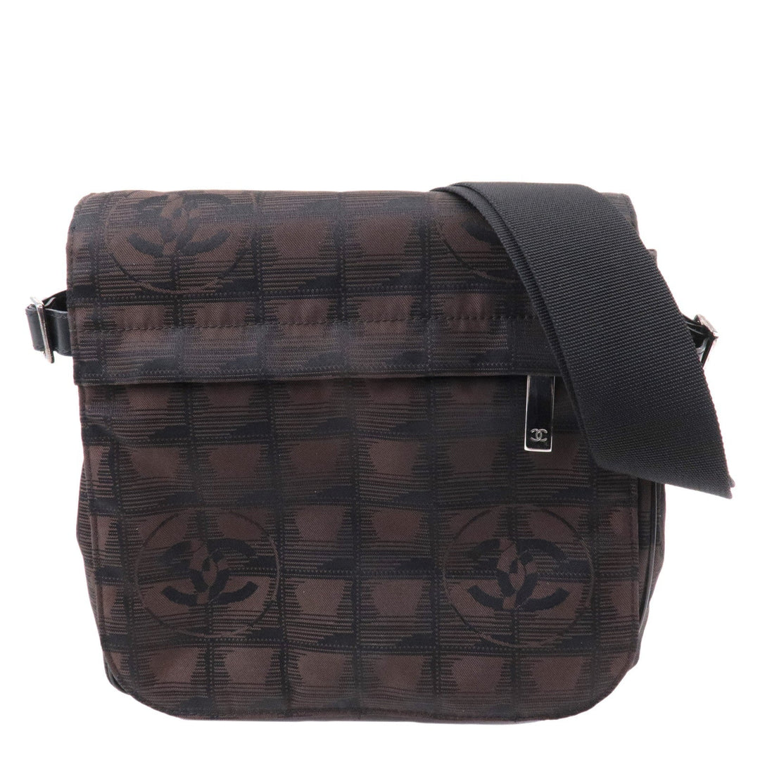 Top Quality Chanel New Travel Line Nylon Jacquard Leather Shoulder Bag A29347