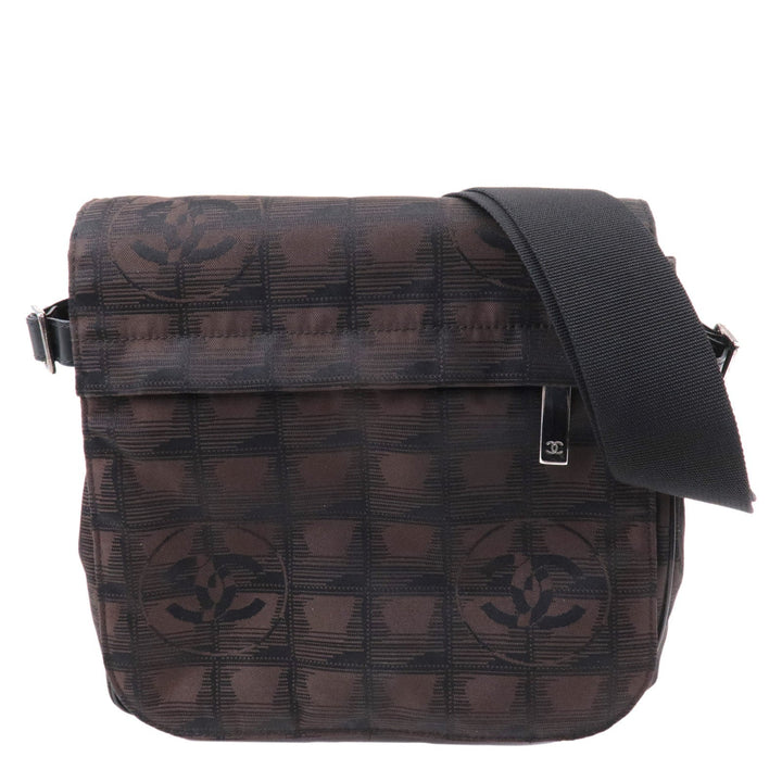 Top Quality Chanel New Travel Line Nylon Jacquard Leather Shoulder Bag A29347