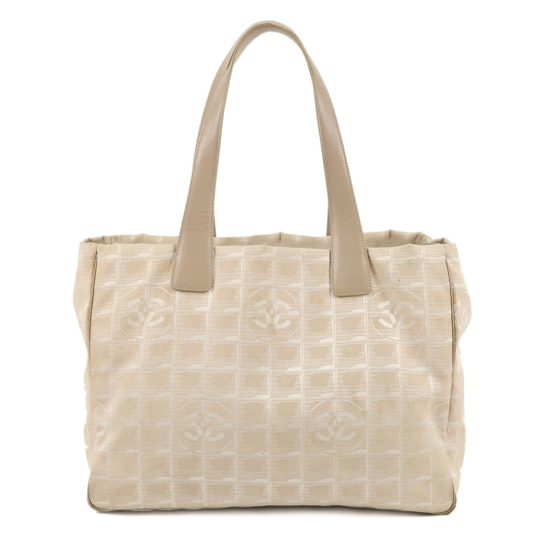 Top Quality Chanel New Travel Line Nylon Jacquard Leather Tote Bag A15991