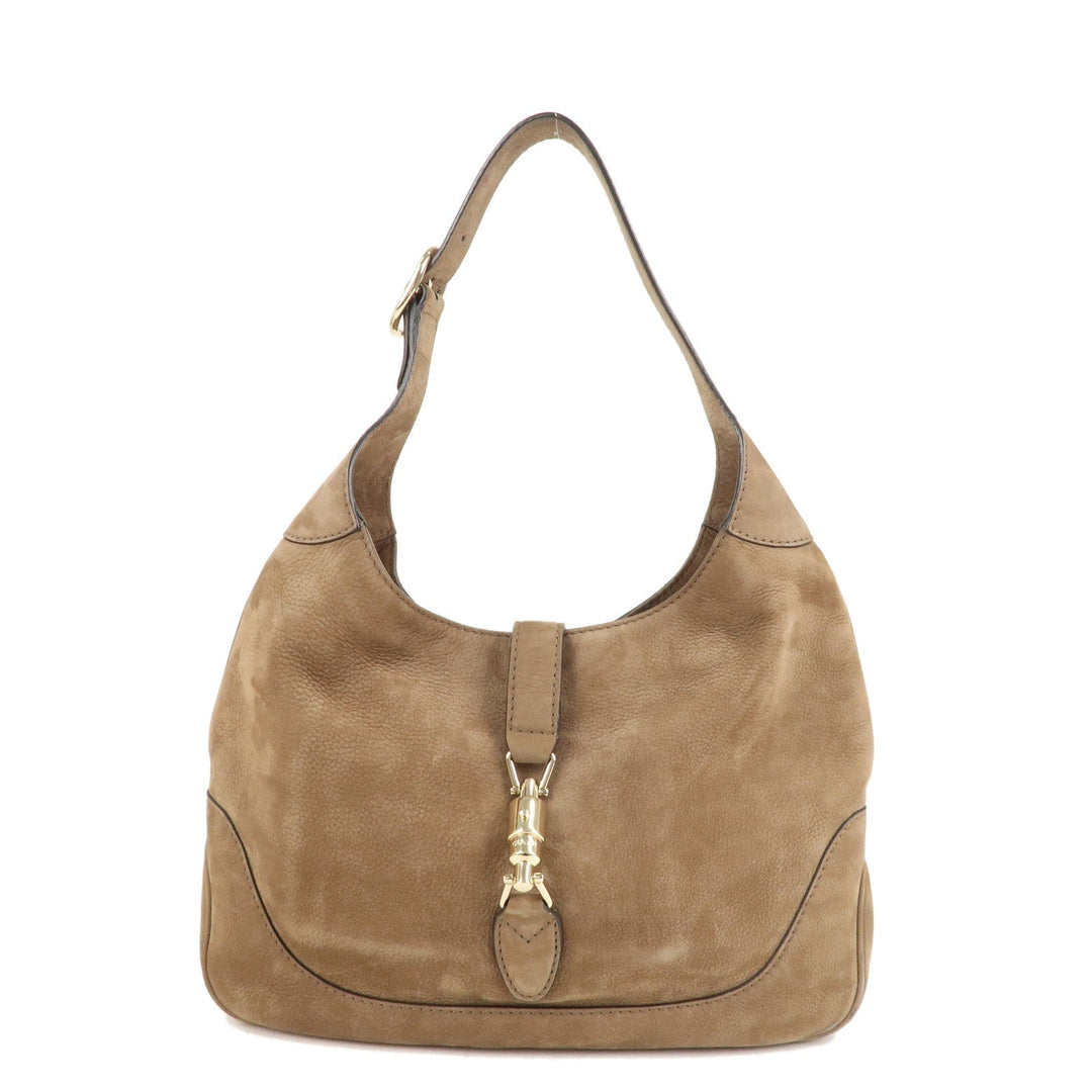 GUCCI New Jackie Nubuck Leather Shoulder Bag Brown 277520