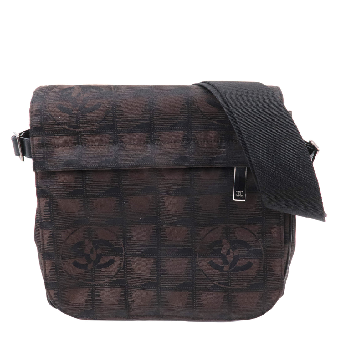Top Quality Chanel New Travel Line Nylon Jacquard Leather Shoulder Bag A29347