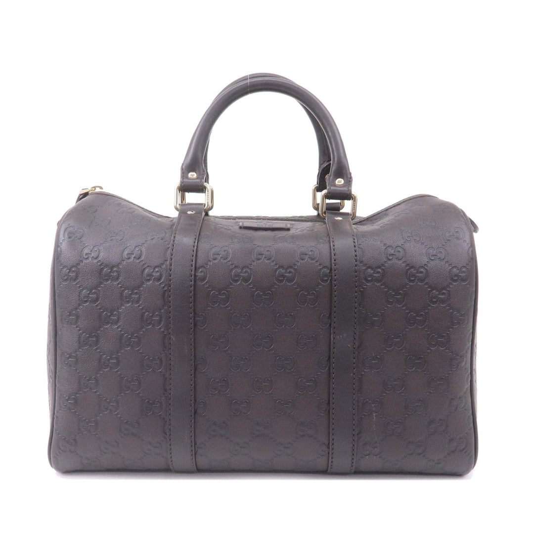 GUCCI Guccissima Leather Boston Bag Dark Brown 362720