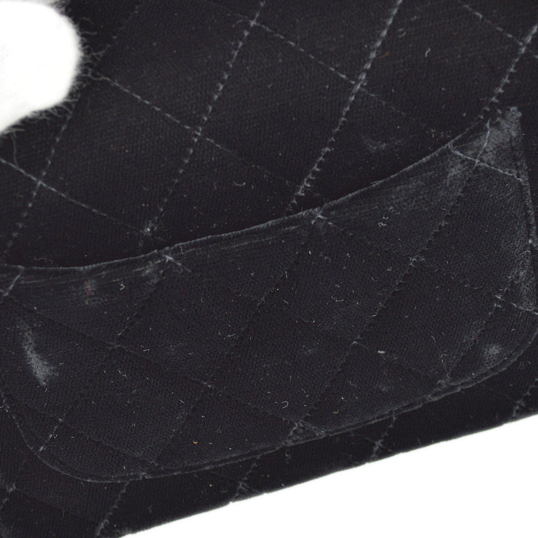 Top Quality Chanel 1994-1996 Black Velvet Classic Flap Micro Handbag