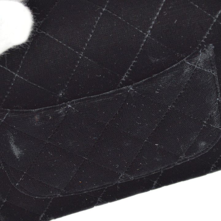 Top Quality Chanel 1994-1996 Black Velvet Classic Flap Micro Handbag