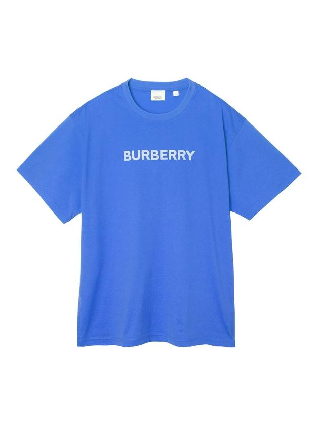 Burberry Logo-Print Cotton Short-Sleeve T-Shirt Blue