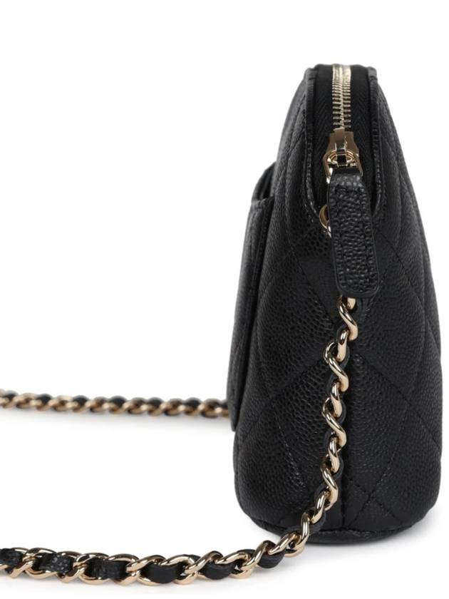 CC Logo Mini Pouch Cross Bag Black Chanel