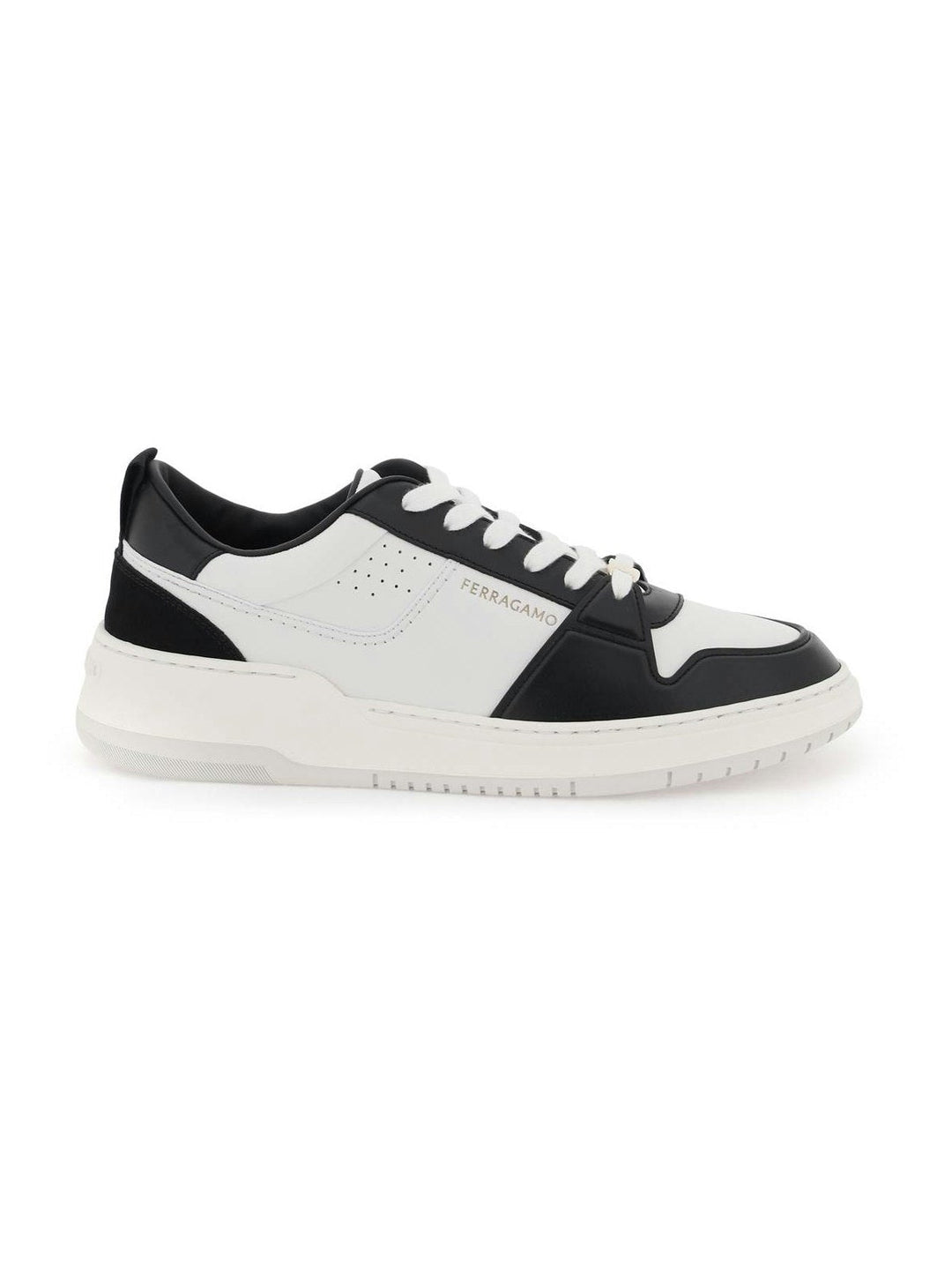 SALVATORE  TWO-TONE LEATHER SNEAKERS