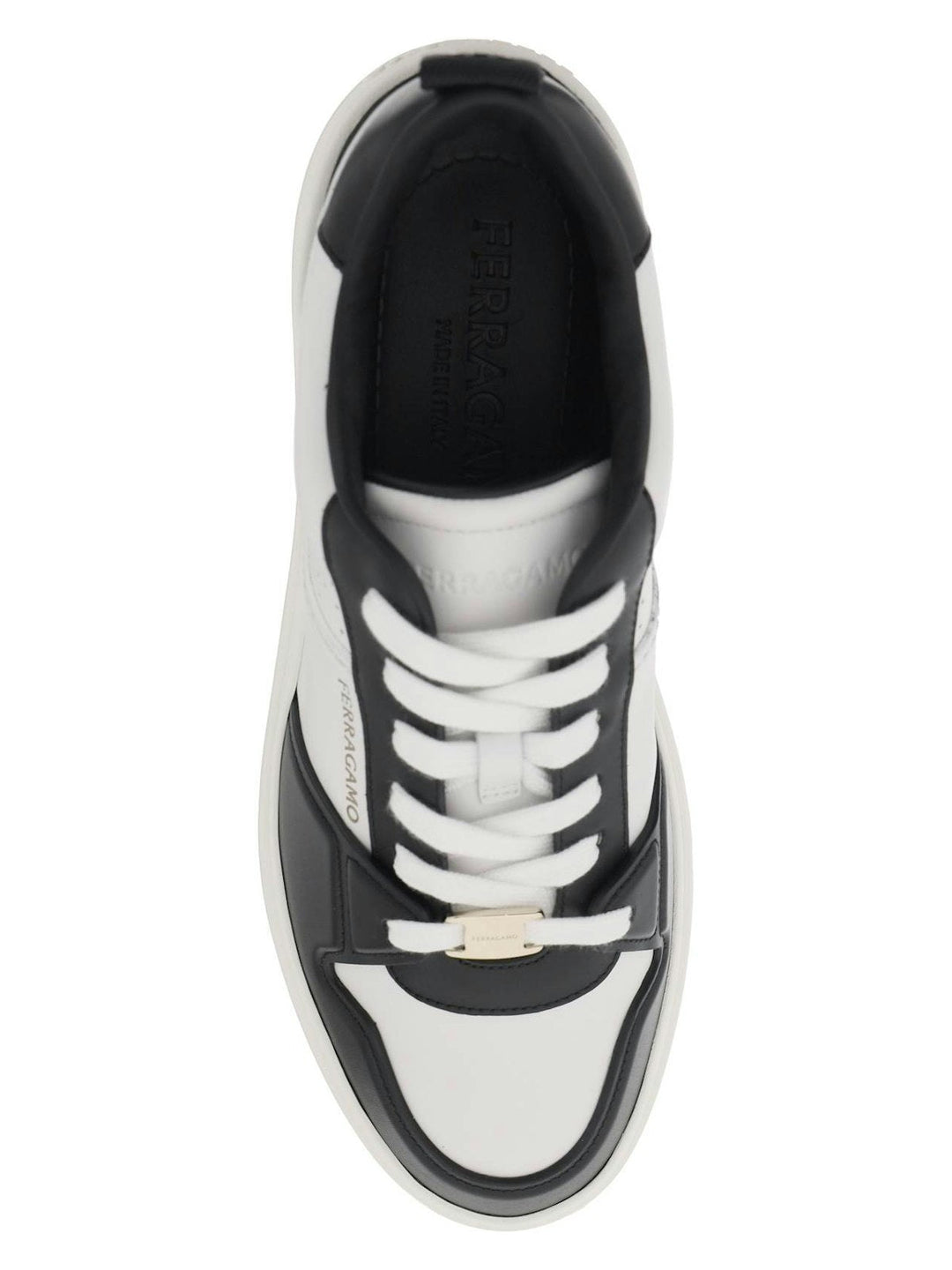 SALVATORE  TWO-TONE LEATHER SNEAKERS