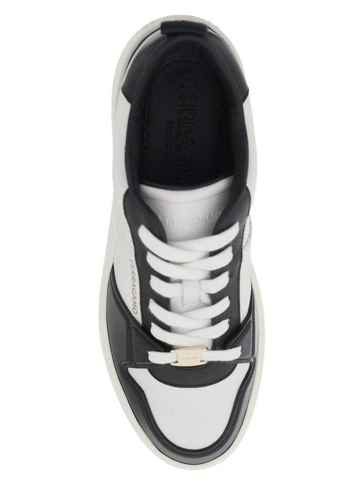 SALVATORE  TWO-TONE LEATHER SNEAKERS